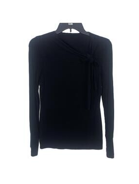 The Limited Black Bow Knit Top Office Chic Minimalist Size Small Women